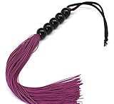Rubber Sex Flogger Whip - SMspade Beginners Super Soft 15 Inch Flogger Whip for Sex Adult (Purple)