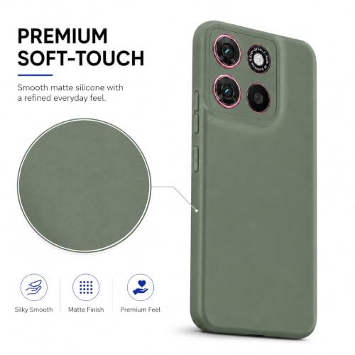 Image of FIRST MART Matte Silicone Back Cover for Motorola G Max - Green