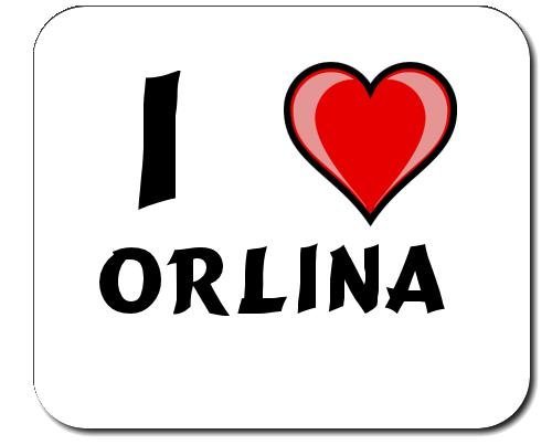 Custom Mouse Pad with first name/surname/nickname I Love Orlina