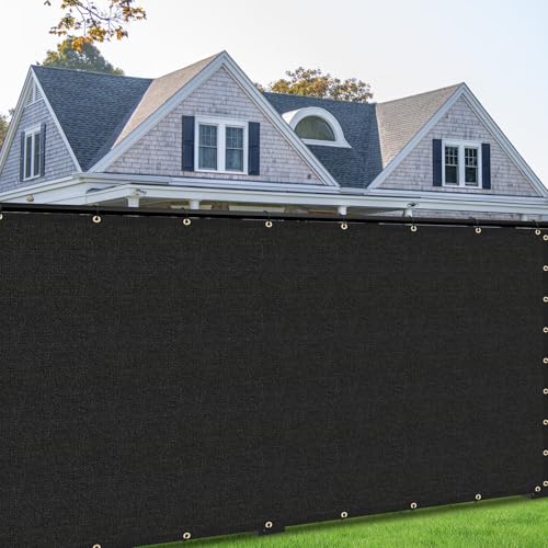 SHADEWIZ 7' x 14' Custom Size Black Privacy Screen Fence