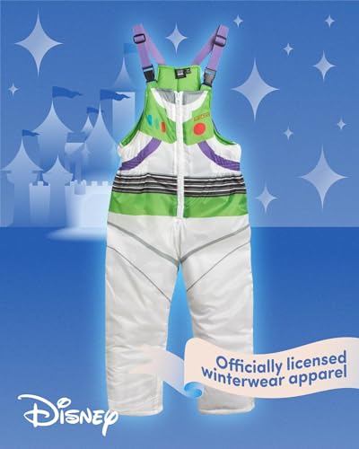 disney toddler boys snow suit set - 2 piece toy story mickey mouse cars insulated winter jacket and ski bib overalls for boys