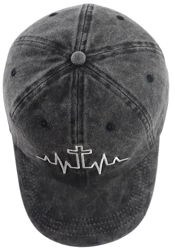 Gorra bordada ajustable unisex Heart Beat Cross miniatura 5