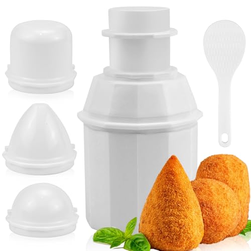FSWWSF 3 em 1 Arancini Maker, molde para bolas de arroz, molde reutilizável para bolas de arroz, acessórios de cozinha de plástico não tóxico
