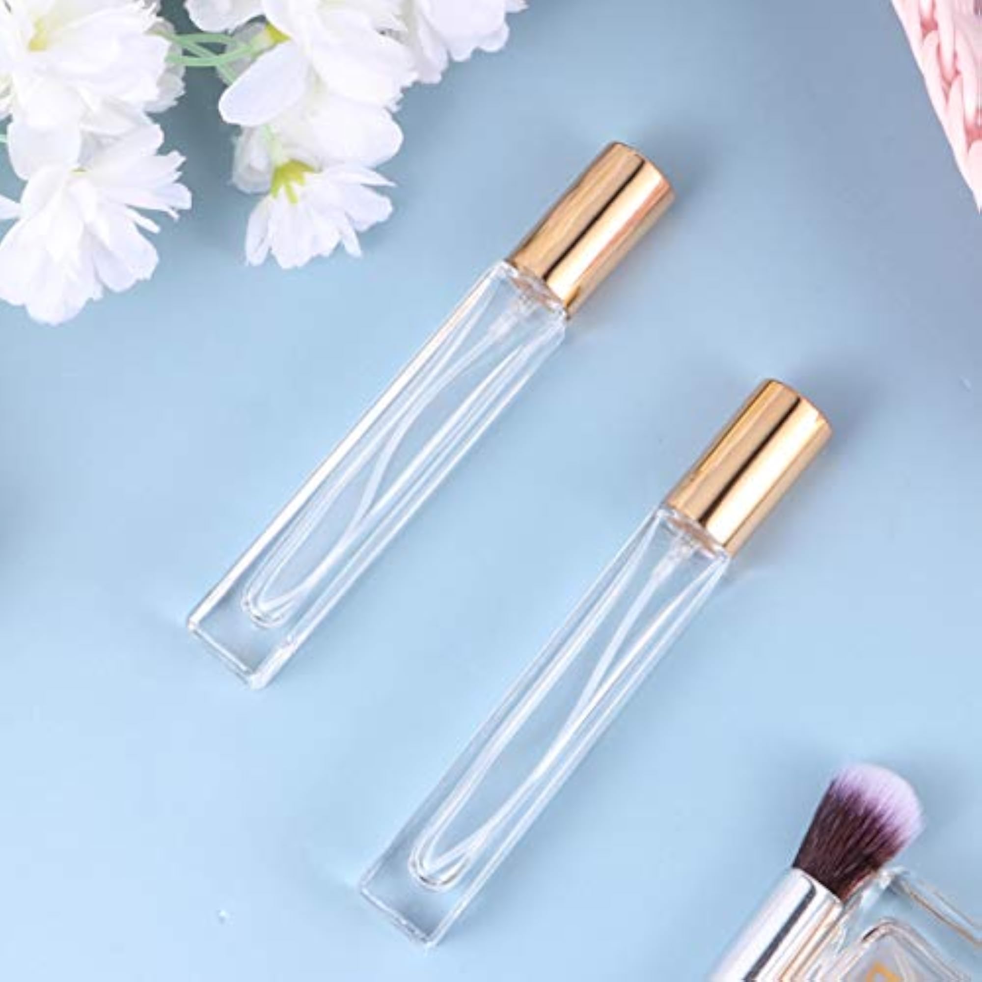 5Pcs Glass Clear Spray Bottles, Refillable Mist Sprayers
