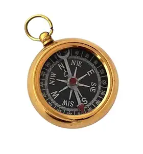 Antique Beautiful Solid Mini Pocket Compass for Navigation Hiking & Direction Finding |Survey Instrument | by Royal Collection