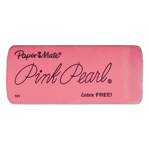 Image of Paper Mate Pink Pearl Erasers, Large, 3 Count