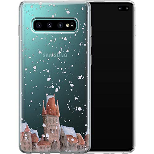 Vonna Phone Case Replacement For Samsung A91 A70 A52 A51 A50 A20 A11 A12 A10 A03S A02 Magic Castle Smooth Soft Tower Watercolor Flexible Magician Cover Stars Print Slim Fit Design Paint A140 #TOP2