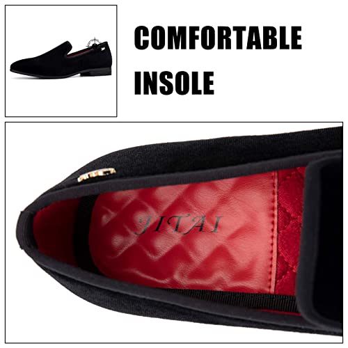 JITAI Men Loafers Slip-On Shoes for Men Fashion Dress Shoes Tuxedo Shoes3