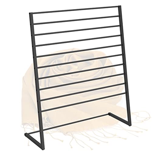 Présentoir à pantalons en métal et porte-écharpes autoportant pour l'organisation de boutique