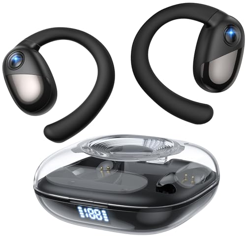 2025 Upgraded Open Ear Headphones, Wireless Earbuds with Smart Digital Display, Bluetooth...