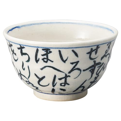 丸伊製陶 信楽焼 へちもん 茶碗 ご飯茶碗 直径約11cm いろは染付 ブルー MR-3-4564
