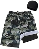 Sewetier 2T Boy Swimming Trunks Boys Compression Swim Shorts(Camo)