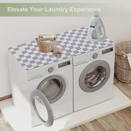Image of Homecloud Non-Slip Washing Machine Mat - Durable Waterproof Protective Cover for Washer & Dryer, Dust-Resistant Mat Ideal for Laundry Room & Kitchen Appliances (Light Grey)