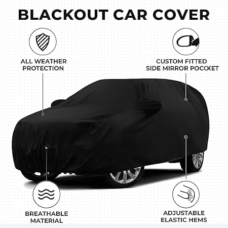 Image of Car Cover for Maruti Suzuki Alto 800, Black, Protective Body Cover