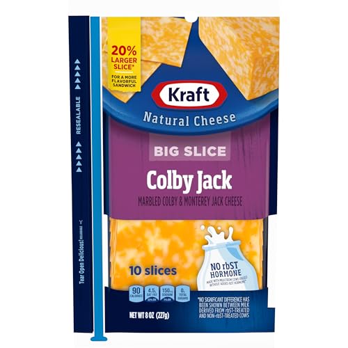Kraft 284-11-0067 Big Slice Natural Colby Jack Cheese Slices  cover