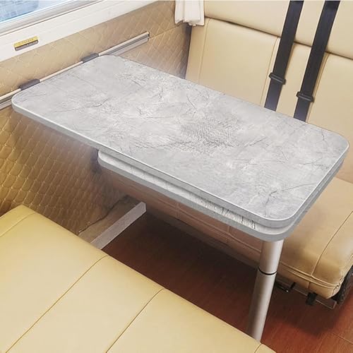 Tableau mural RV double couche à plateau rétractable et jambe de table pliante grise