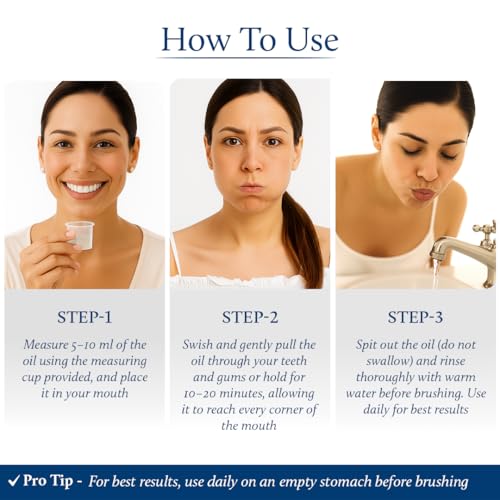 Image of Blue Nectar Cardamom Mint Oil Pulling for Mouth | Ayurvedic Mouth Freshener & Mouthwash | Natural Pulling Oil for Cool Fresh Breath & Daily Oral Care (9 Herbs, 200ml)