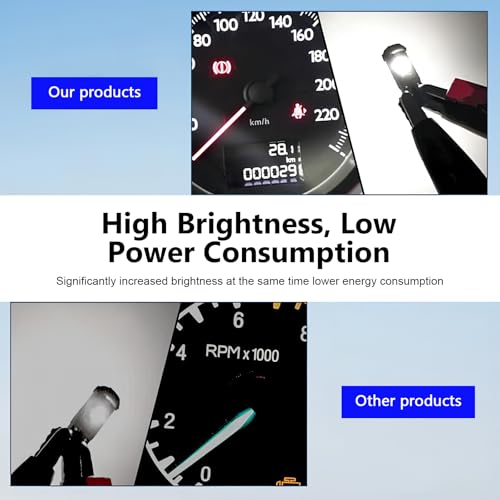 10 luces LED T5 para tablero de auto blancas miniatura 7