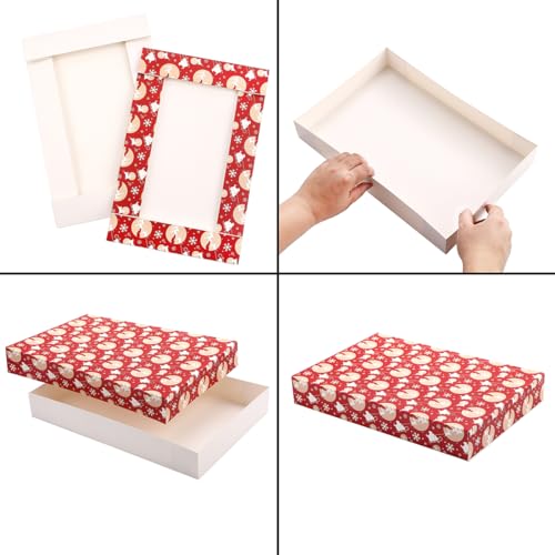 NUJOVI 13 Piece Christmas Gift Boxes for Presents - Premium Assorted Gift Boxes with Lids and with 4-inch Deep Robe Boxes - Large Boxes for Wrapping Gifts, Shirt, Robe, Lingerie, Clothing and Small – Image 4