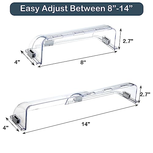 Lisol Magnetic Air Deflector for Vent Sidewall and Ceiling Registers, Easy Adjust Between 8-14 Inch, Vent Covers for Home Floor/Air Conditioning/Heat/AC/Under Furniture (2 Pack)