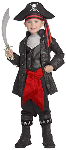 Pirates of the Seven Seas Child's Captain Black Costume, Small