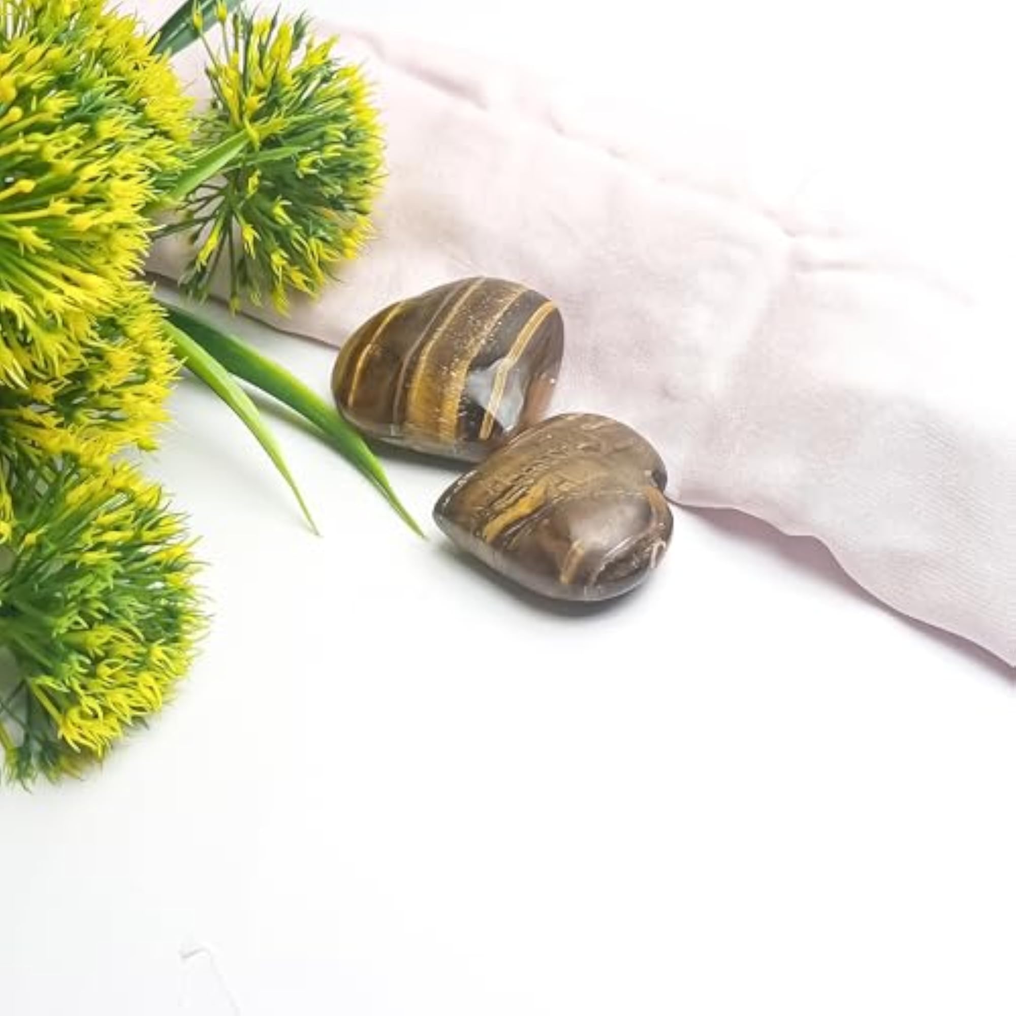 Natural Tiger Eye Puffy Heart for Protection & Confidence