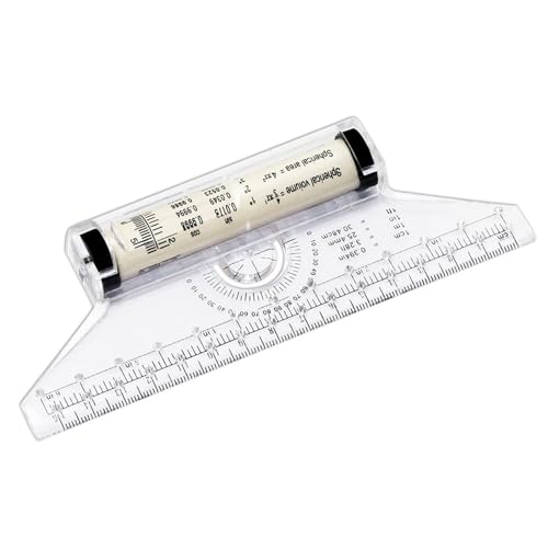 BOGEEL Mess-Rolllineal, 15 cm, Zeichenwalze, Lineal, Parallel-Lineal, Zeichenlineal für Schule, Büro, Kunststoff