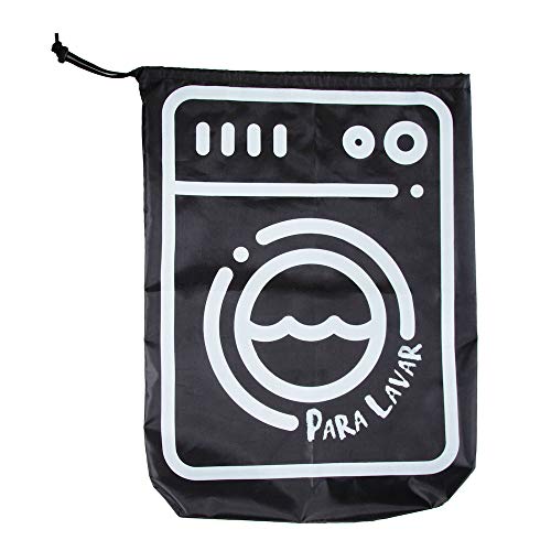 Saco Organizador Roupa Suja Dobrável Multiuso - Preto, Momis Petit, Preto, Único