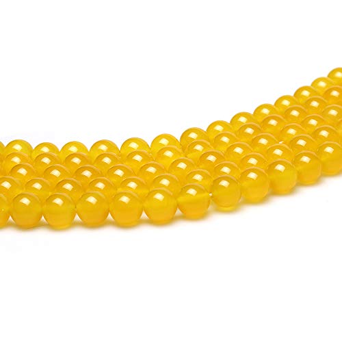 Mjdcb 7A Round Natural Yellow Agate Beads Stone Loose Beads For Necklace Bracelet Charms Jewelry Making 15" (4Mm) #TOP3