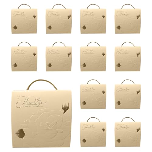 ONEBO 20 Pièces Boîte à Bonbons à Couleur champagne,Boîte Cadeau Bonbons Cadeau Boîtes champagne, Bonbonnières Sachet Chocolat pour Les Fêtes de...