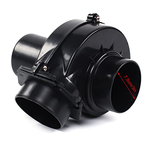 Negro Universal 3' Turbocompresor eléctrico E-Booster Turbo-Lader Piezas Turbocompresor eléctrico para coche Ventilador turbocompresor eléctrico 20 x 19 x 16 cm Es compatible con una entrada de aire