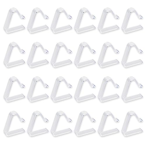 SAVITA 24pcs Plastic Tablecloth Clip, Transparent Table Cover Clips Practical Table Cloth Holder Clips Tablecloth Clamps for Home Party Indoor Outdoor Camping