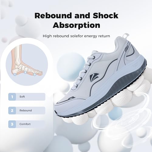 Image of Walking Shoes for Men Arch Support Plantar Fasciitis Shoes Orthotic Tennis Sneakers for Foot Pain Relief