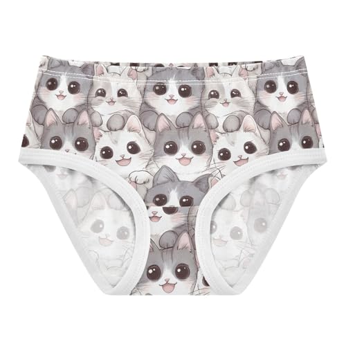 Girls Underwear Soft Cotton Cute Cats Kids Panties in Sizes 2/3t, 4t, 5t, 6 and 8