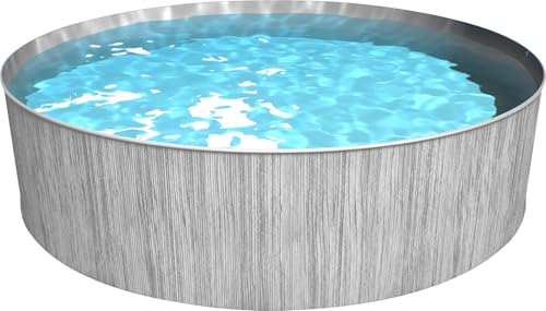 Steinbach Stahlwandpool New Splasher Secure grau Ø 3,50 x 0,90 m Stahlwandbecken