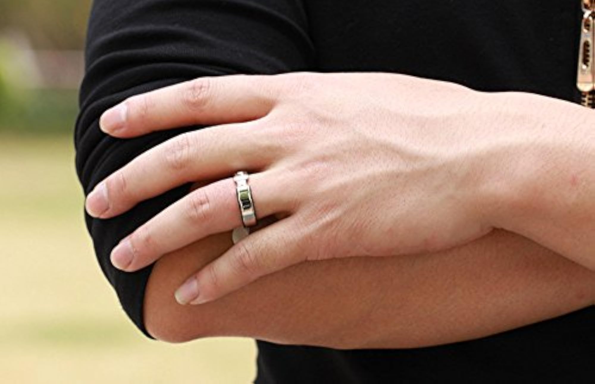Couple's 316L Stainless Steel My Love Crystal Rings
