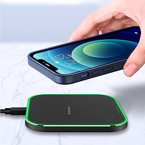 Image of Talabat Wireless Charger, 15W Max Charging Square Pad,Compatible with iPhone 15 Plus Xiaomi 14 Ultra,Galaxy S24 Ultra,One-Plus 12,ROG Phone 8 Pro,Vivo X100 Pro