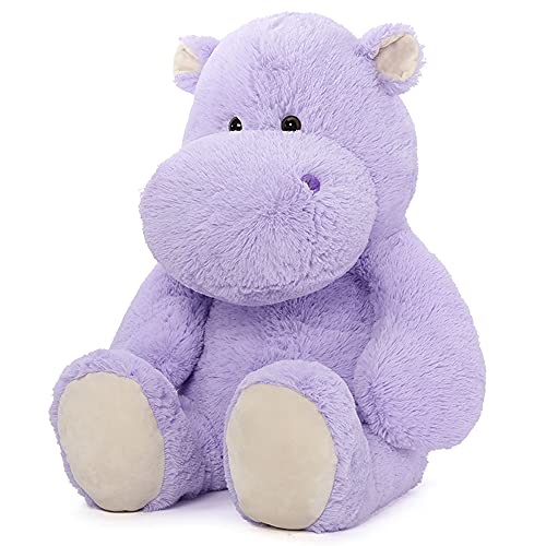 MorisMos Peluche Hipopótamo Grande 90cm, Animales de Peluche Juguete Hipopótamo Morado Kawaii Suave, Regalo Hippo Teddy para Niños Niña Niños San Valentin Cumpleaños Navidad