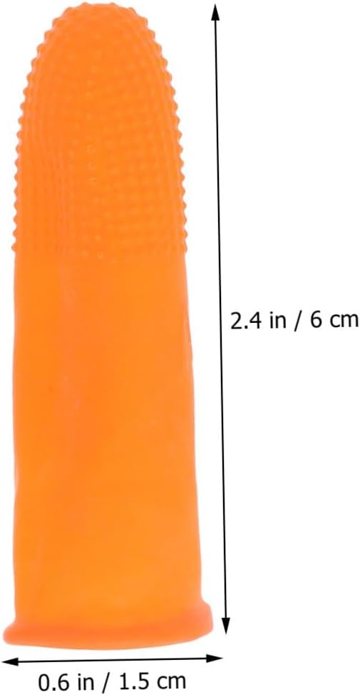 2sets Fingertip Covers for Work Heavy Duty Finger Protectors Made of Latex Durable and Washable Kitchen Gardening Craft Sculpture 100pcs*2