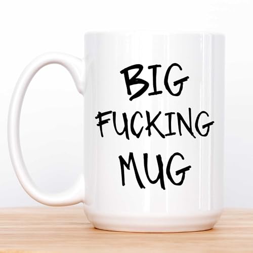 60 Second Makeover Limited Adult Humour Big Fucking Mug 15oz Novelty Oversized Large Mug for Hot Drinks Large Tea Present Gift Cup Christmas Funny Ceramic Offensive Present Swear