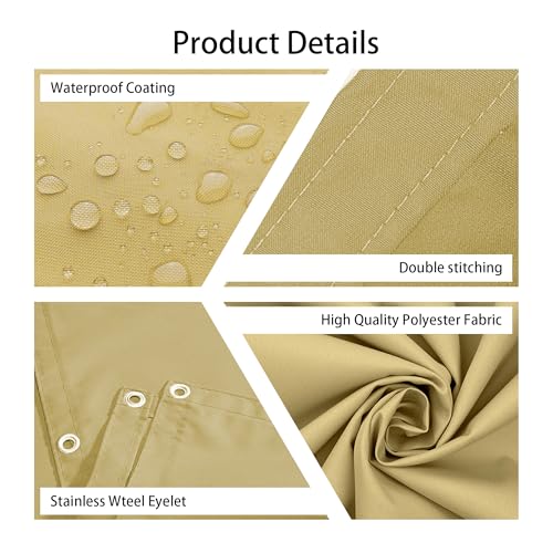 Voile d'ombrage étanche 2x10m vert foncé pour protection de terrasse - 5
