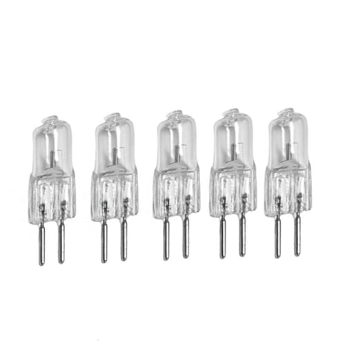 UGEFKMQ Cápsula Transparente Halógena G5.3 Bombillas Halógenas G5.3 12V 20W 35W 50W 70W G5.3 Bombillas Regulables Blanco Cálido,20W,5 Piezas