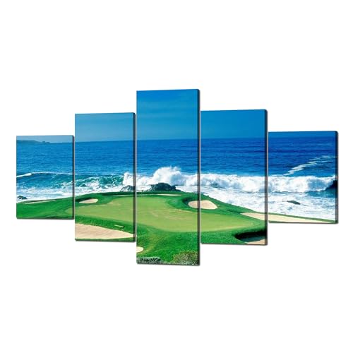 Pebble Beach Golf Course Wall Art Canvas 5-Panels
