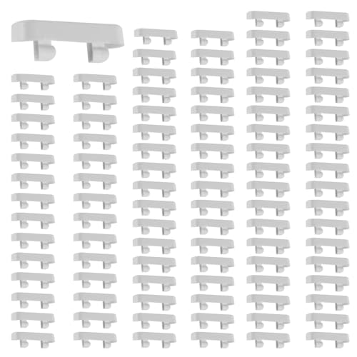 Laroal Tapones de Drenaje para Ventanas de Color Blanco, Tapones de Orificio de Drenaje de 25 mm, Tapones de plástico para alféizar de Ventana, Accesorios de Repuesto para Ventanas (100 Piezas)