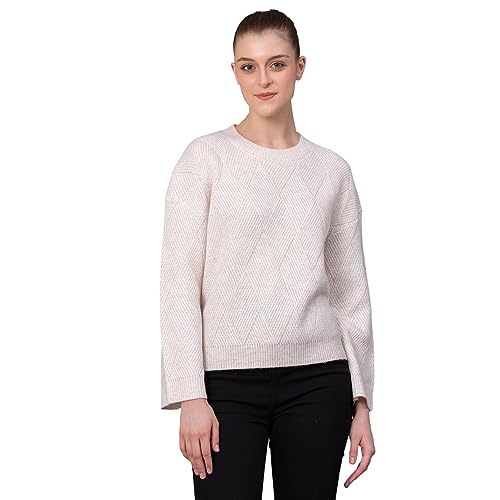 Image of Red Tape Casual Cotton Round Neck Sweater for Women | Durable and Stylish