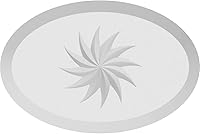 Vista 2 de Ekena Millwork ROSP040X028X050DAL13 Roseta estándar con borde biselado, 4 pulgadas de ancho x 2 3/4 pulgadas de alto x 1/2 pulgadas, PVC