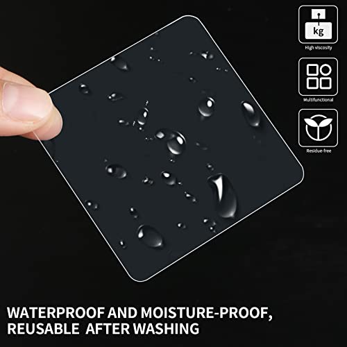 ZOMPAGO 10PCS Premium Double Sided Mounting Squares Clear Tape,Heavy Duty Adhesive Pads for Pictures,Poster Hanging Strips - Strong Sticky Tack,Waterproof Adhesive for Shower,Wall Patch,Sticky Pads