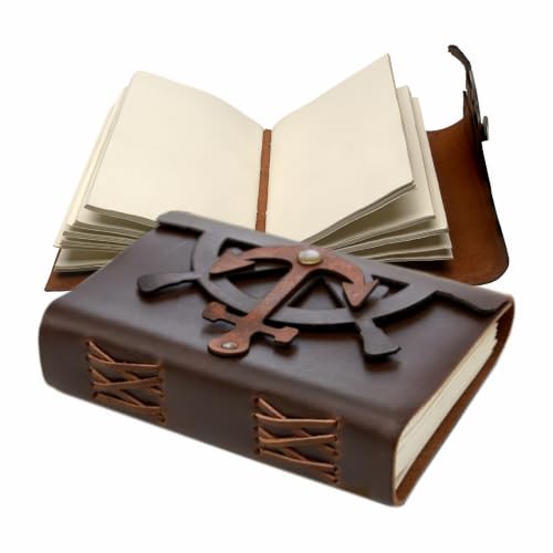 Image of Leather Journal Notebook Handmade Writing Journal Leather Diary 9X6, Travel Scrapbook, Sketchbook, Planner & Gift for Men & Women (DARK BROWN)