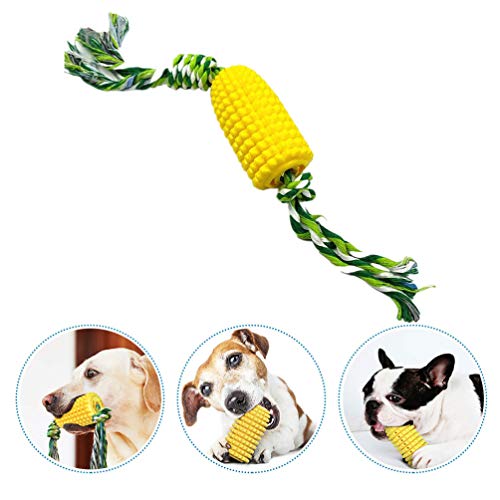 Brinquedo de mastigar Balacoo para animais de estimação, brinquedo de cachorro de milho com corda de