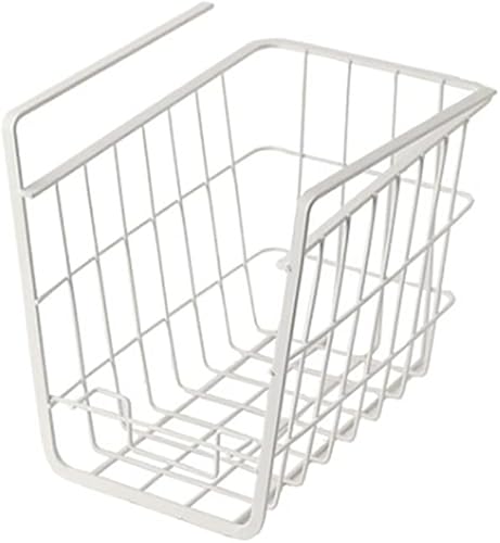 Ochine Cesta organizadora de alambre para debajo del estante, organizador de alambre para colgar de hierro, estante de metal, estantes blancos y